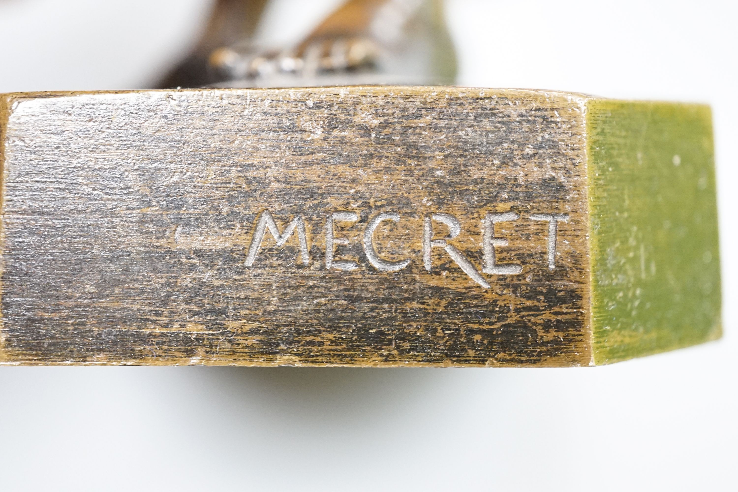A bronze figure, Mercuris, signed ‘MECVRIS’ 18cm